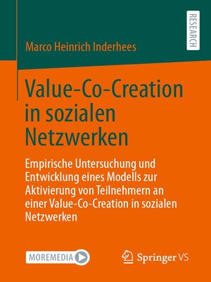 cover image of Value-Co-Creation in sozialen Netzwerken